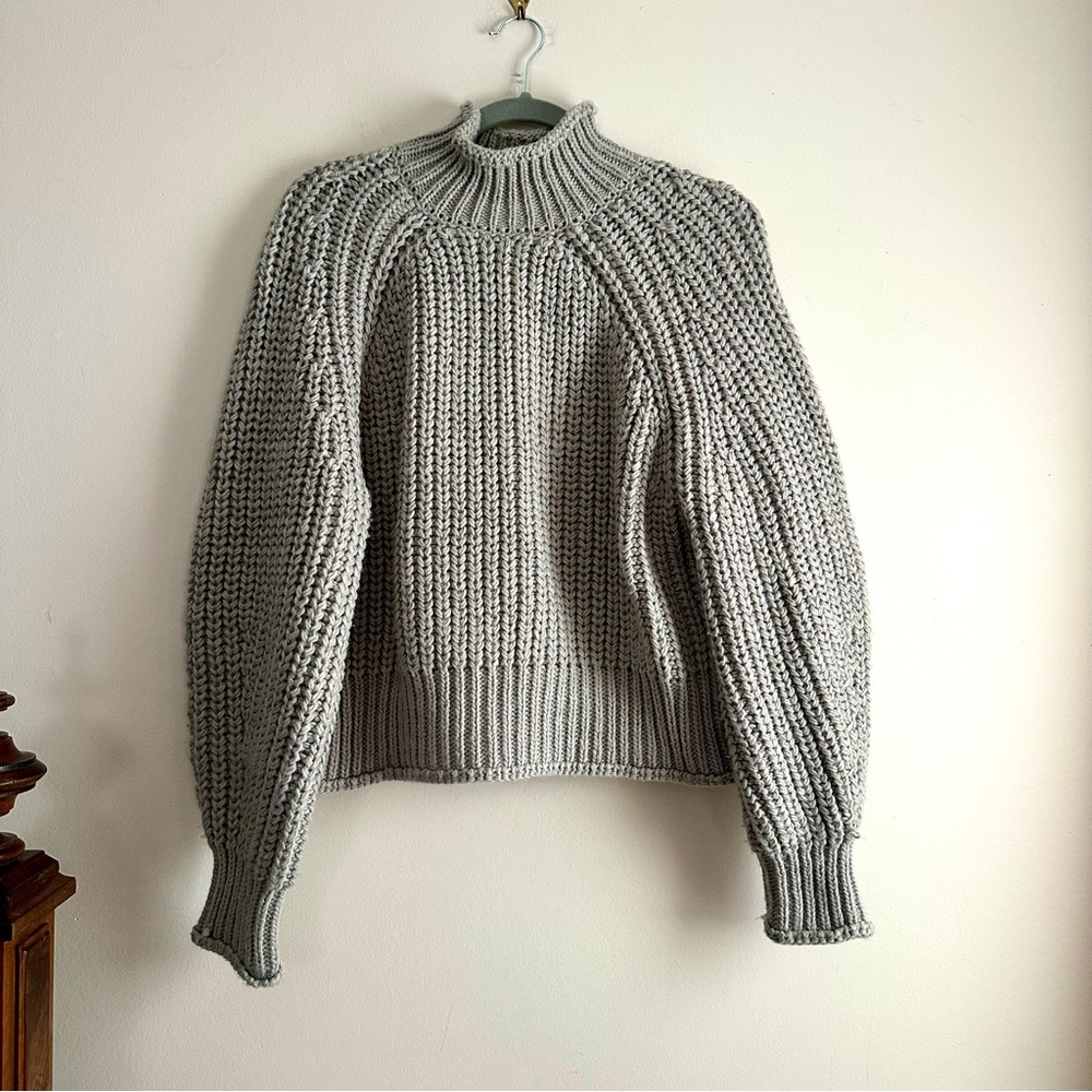 H&M • Chunky Knit Mock Neck Sweater